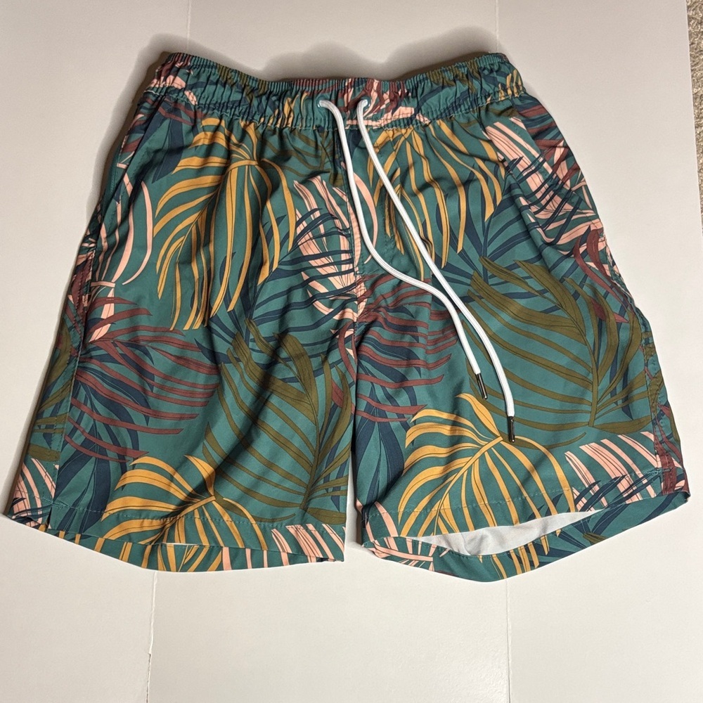 Goodfellow & Co Tropical Leaf Swim Trunks -80sku